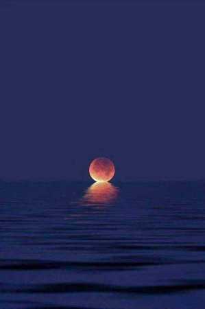 When the moon kisses the ocean.....