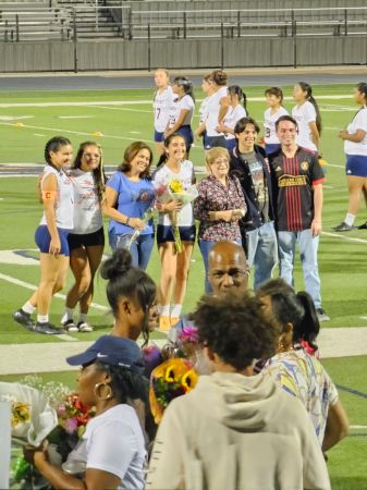 Flag Football senior night for my baby girl.