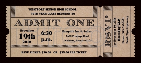 30th Year Westport High School Class Reunion '86 &'87