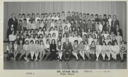 Sir Adam Beck Grade 6 graduates 1970