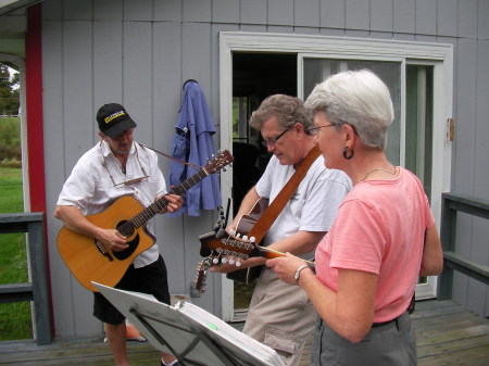 Porch jam at Camp Emert