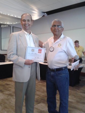 Award from Popmpano Beach Rotary