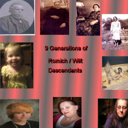9 Generations of Romich / Wilt Descendents