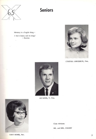 CLASS OF 1965 OFFICERS