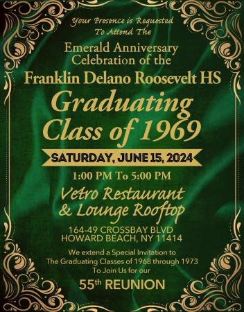 Franklin Delano Roosevelt Class of 1969 Emerald Anniversary - High School Reunion
