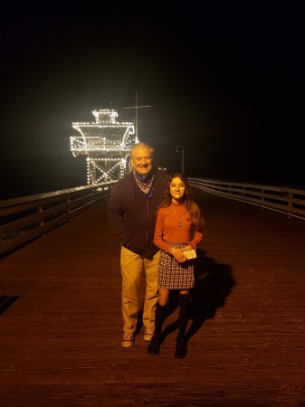 Daughter Amy & I at San Clemente pier (2021)