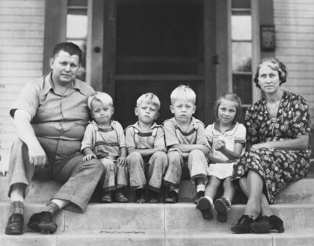 Our Family in Front of Our House