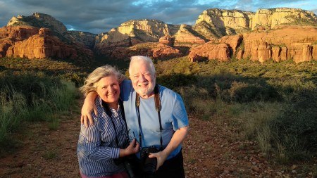in Sedona, Arizona, with my wife Carol, 2018