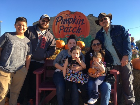 Family at the pumpkin patch 2016