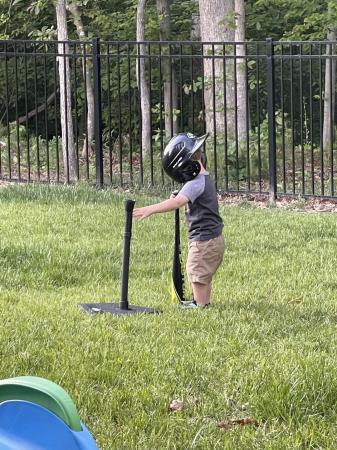 These batting helmets sure make it difficult.