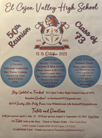 Details of 50th Reunion 