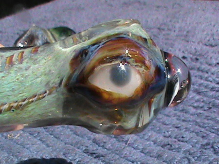 glow in the dark glass eye spoon