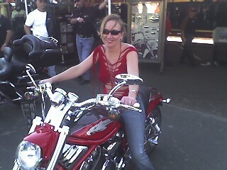 My biker chic wife...lol