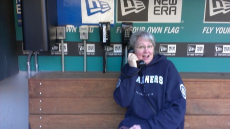 On the press phone in visitors dugout