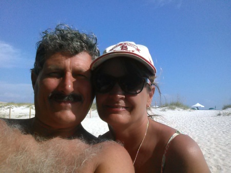 Me and my wife Carol at the beach