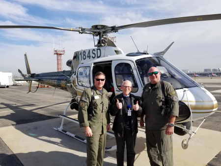 After helicopter patrol with OC Sheriff's Dept