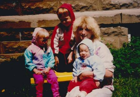 me and 3 of my kids in 94 the 4th in belly
