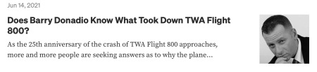 Does Barry Donadio Know What Took Down TWA Fli