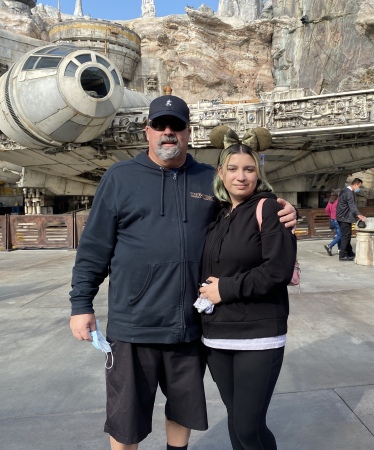 A proud Dad with his Daughter at Disneyland 