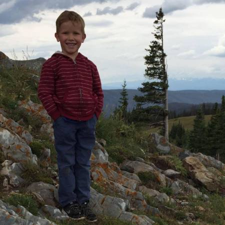 George hiking in the Rockies with Dad