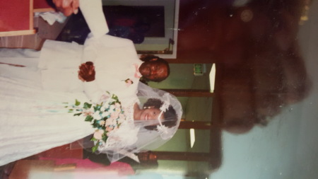 Our wedding day. My dad walking me down the ai