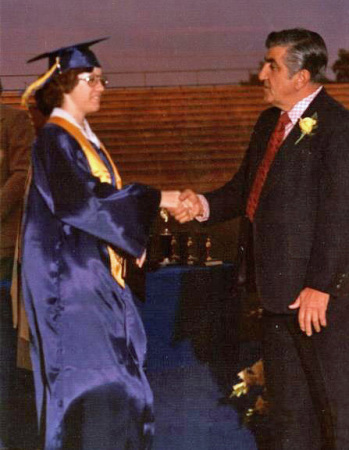 Graduation with Mr. Malkasian 1977
