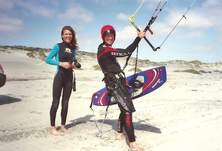 My Wife Julie & I in Mexico Kite Surfing 2005