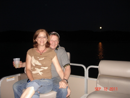 Billy and Nancy on the pontoon 2011