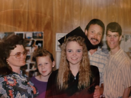 My grad 1990 with my family