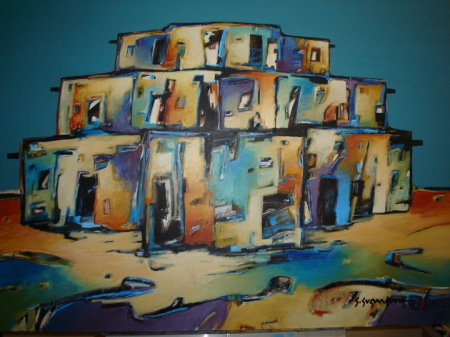 Title: Hopi Pueblo -Acrylic-36 x 25-2007