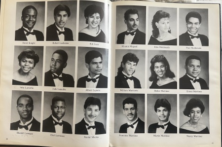 Angel Sanchez's album, 1988 yearbook