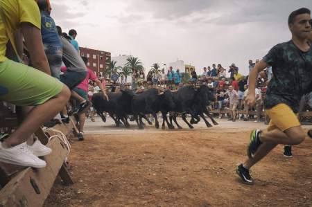 Running with the bulls in Gata De Gorgos 