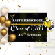 East High School Reunion - Class of 81  reunion event on Aug 7, 2021 image