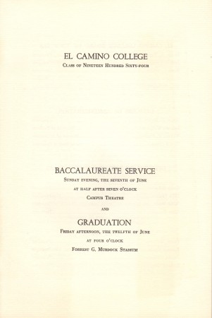 ECC GRADUATION PROGRAM 1964  2
