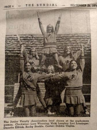 JV Cheerleading Squad 1975