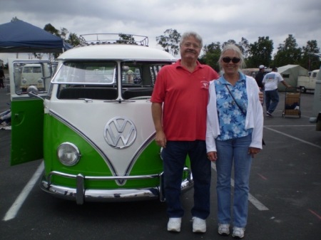 At Bus show with Judy