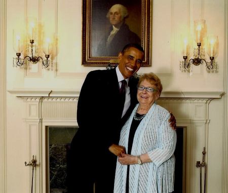 Harriet Daniels Hancok meets the President