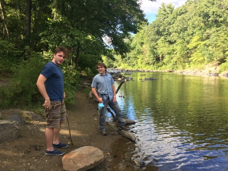 My son, Brendan, and I--Farmington River, CT