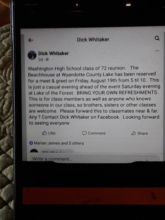 Dick Whitaker's album, Washington High School Reunion