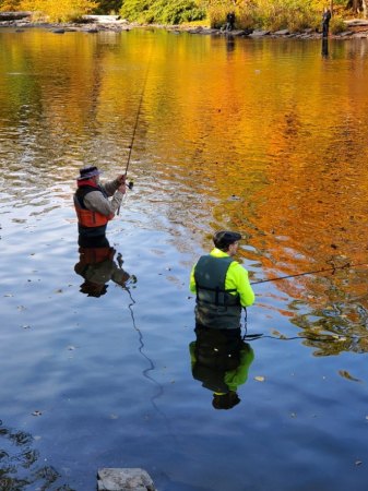 Fishing with friend Tim