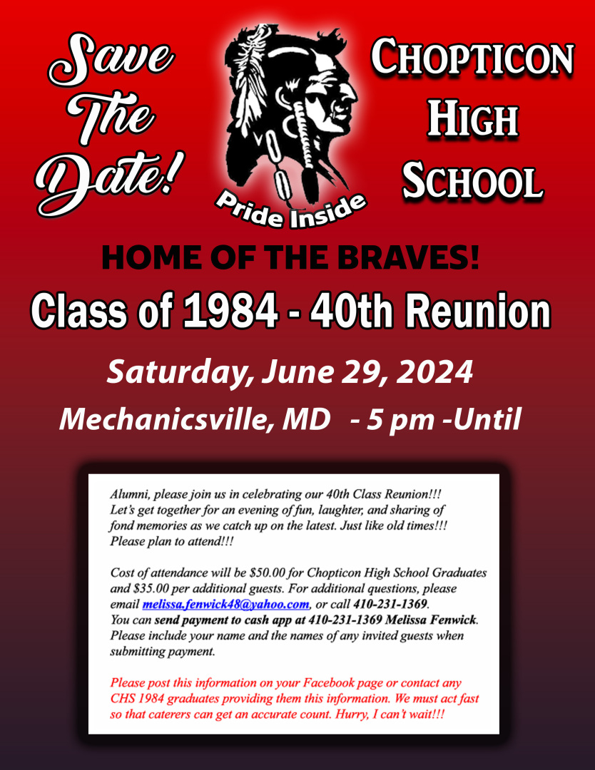 Chopticon High School Reunion