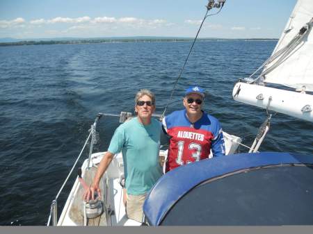 Sailing with my friend Bill on Lake Champlain