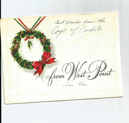 My cousin Ken's West Point Christmas Card :-)