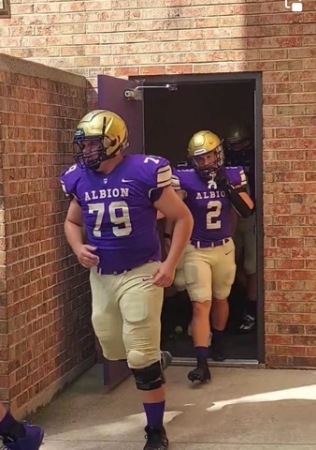 Grandson, Matt, on the O line. 