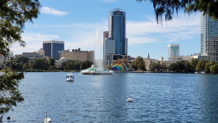 Lake Eola in downtown Orlando, Florida