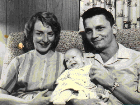 Wife Betty, oldest son Bradley & me 1964