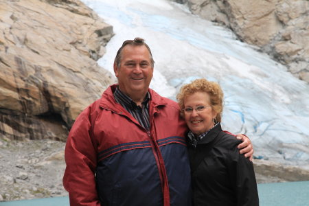 Dave & Marcia at Briksdal Glacier, Norway