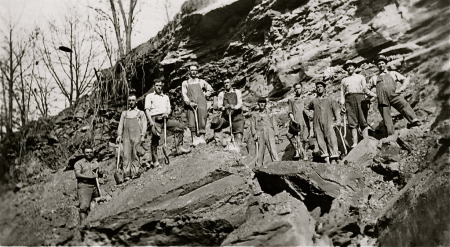Clay Mining on Shale Hill for area brick plants