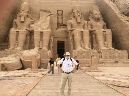 Fred at Abu Simbel on the lower Nile