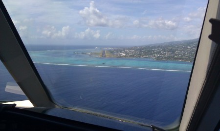 Approach to Land in Tahiti